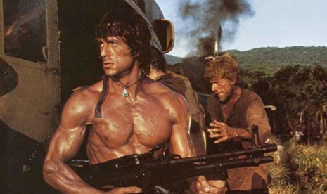 Sylvester Stallone dalam film Rambo