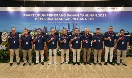 T Perusahaan Gas Negara Tbk selaku Subholding Gas Pertamina menggelar Rapat Umum Pemegang Saham Tahunan (RUPST).