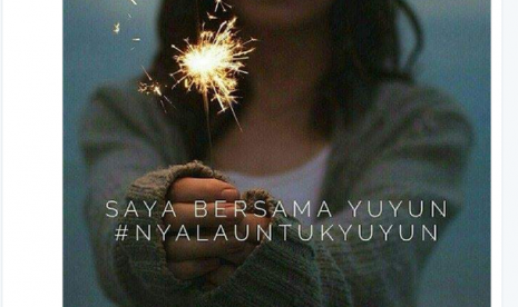 Tagar #NyalaUntukYuyun yang sempat meramaikan Twitter terkait dengan seorang siswi SMP, Yuyun yang tewas karena diperkosa