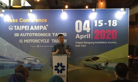 TAITRA menggelar konferensi pers terkait Taipei AMPA 2020 di  Jakarta pada Selasa (14/1).