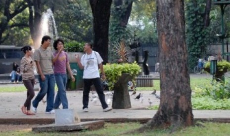 Taman Suropati di Menteng, Jaksel, salah satu ruang terbuka hijau (RTH) di Jakarta