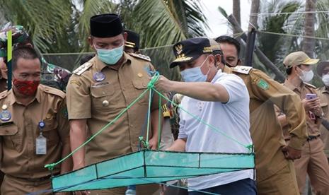 Tambak Udang Vaname/Shrimp Estate Kalimantan Tengah seluas 40,17 hektare yang dibangun di Desa Sungai Raja Kecamatan Jelai Kabupaten Sukamara.