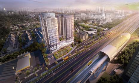 Tampak LRT City Tebet-The Premiere MTH. yang mengusung konsep green lifestyle bagi penghuninya. 