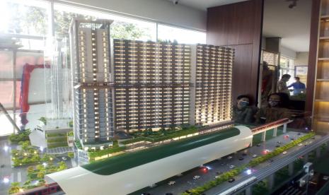 Tampak maket Urban Suite, kompelsk hunian berbasis TOD di Timur Jakarta