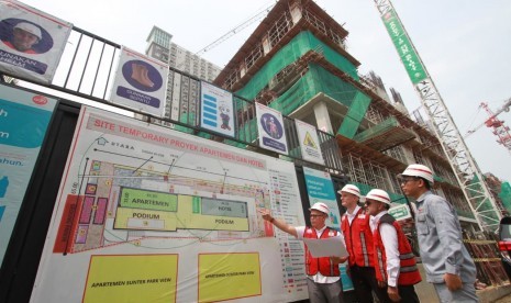 Tampak suasana pembangunan apartemen Norrington Suites