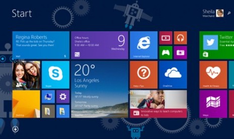Tampilan antar muka Windows 8.1