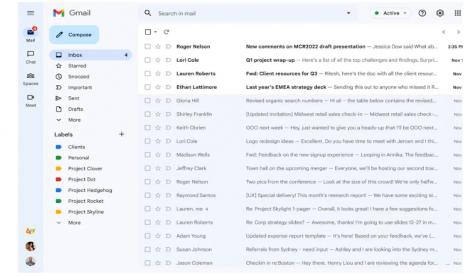 Tampilan terbaru Gmail.