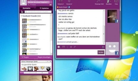 Tampilan Yahoo Messenger di desktop. Ilustrasi