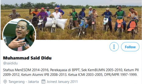 tangkapan layar akun Twitter Said Didu