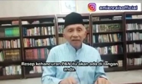 Tangkapan layar dari video pendiri PAN Amien Rais.