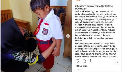 Tangkapan layar instagram Rohayatun yang viral