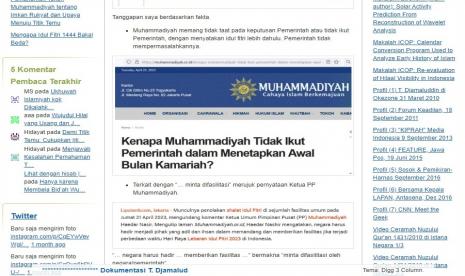 Tangkapan layar klarifikasi Profesor Riset Astrononmi-Astrofisika BRIN Thomas Djamaluddin mengenai status Facebooknya di blognya. LBH PP Muhammadiyah sebut Thomas Djamaluddin juga terlibat dalam kasus AP Hasanuddin.