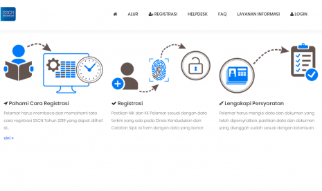 Tangkapan layar laman Sistem Seleksi Calon Pegawai Negeri Sipil Nasional (SSCN)