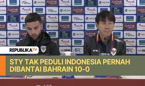 Tangkapan layar saat Pelatih tim nasional Indonesia Shin Tae yong melakukan press conference jelang laga melawan Bahrain.