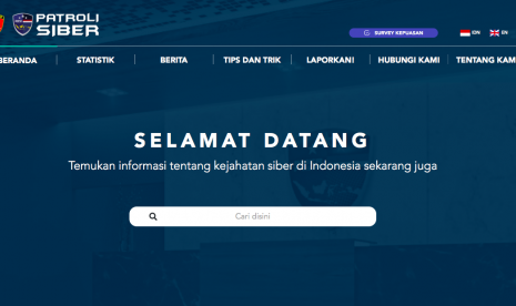 Tangkapan layar situs patrolisiber.id