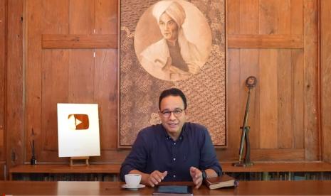 Tangkapan layar video pernyataan politik Anies Baswedan. Anies menyebarkan visi misi itu kepada masyarakat yang diklaim telah dirancang sejak lama.