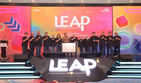 Taspen Corporate University menyelenggarakan kegiatan Leaders Enhancement & Acceleration Program (LEAP) 2024 bertema Innovate to Elevate: Unleashing Business Model Transformation di Le Meridien Hotel, Jakarta, Senin (15/1/2024). Kegiatan ini berfokus pada penyelerasan pemahaman, perumusan strategi, dan penyelesaian isu dalam  mencapai target kinerja korporasi tahun 2024. 