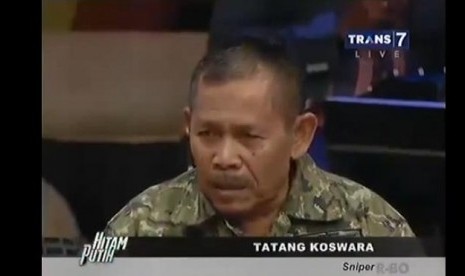 Tatang Koswara saat tampil di acara 'Hitam Putih' pada Selasa (3/3) malam WIB.