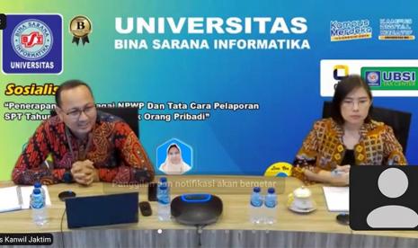  Tax Center Kampus Digital Kreatif Universitas BSI sukses menyelenggarakan acara sosialisasi pengisian SPT OP (orang pribadi). Acara sosialisasi ini dilakukan secara daring melalui media zoom pada Selasa, (28/2/23). Kegiatan ini  dibagi menjadi dua sesi yaitu sesi pagi jam 09.00-11.00 WIB dan 14.00-16.00 WIB  dengan peserta dari dosen   Universitas BSI. 