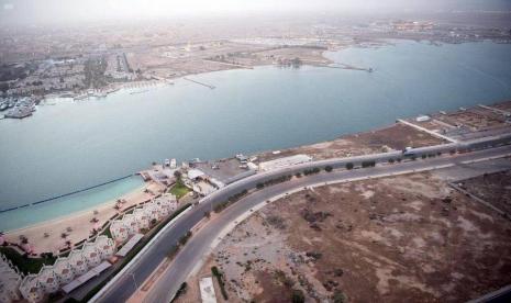 Teluk Obhur, salah satu kawasan wisata di Jeddah, Arab Saudi.