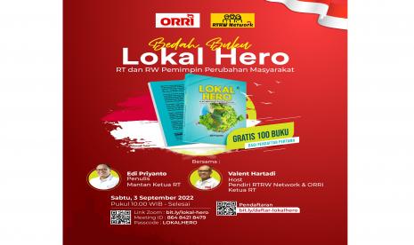 Temu daring bedah buku berjudul Lokal Hero yang ditulis oleh pegiat sosial kemasyarakatan, Edi Priyanto, akan diadakan pada Sabtu (3/9/2022).