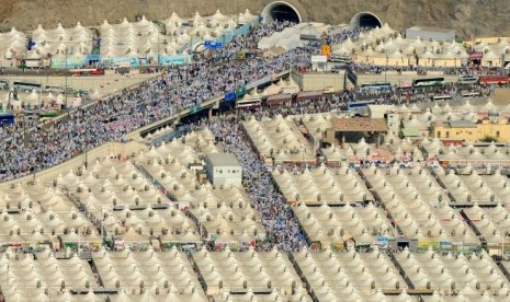 Tenda bagi jamaah haji di Makkah, cukup untuk menampung tiga juta jamaah.