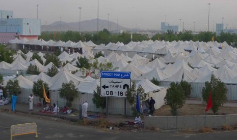 Tenda jamaah haji indonesia di Mina.