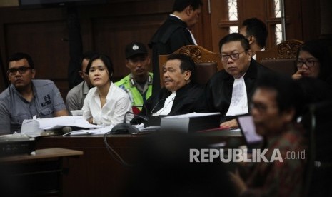 Terdakwa Jessica Kumala Wongso saat menjalani sidang lanjutan