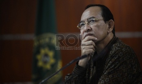 Suryadharma Ali menjalani sidang dengan agenda mendengarkan keterangan saksi pada sidang lanjutan di Pengadilan Tipikor, Jakarta, Senin (5/10).