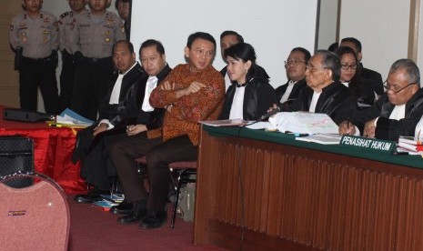 Terdakwa kasus dugaan penistaan agama Basuki Tjahaja Purnama atau Ahok