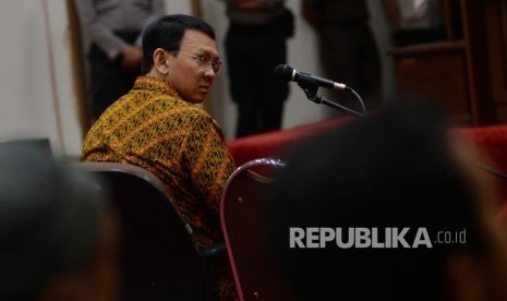 Terdakwa kasus dugaan penistaan agama Basuki Tjahaja Purnama atau Ahok