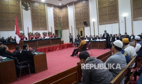 Sidang kasus penistaan agama oleh Basuki Tjahaja Purnama atau Ahok. (ilustrasi).