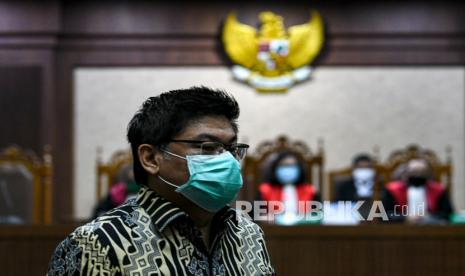 Terdakwa korupsi ASABRI, yaitu Komisaris Utama PT Trada Alam Minera Tbk (TRAM) Heru Hidayat mengikuti sidang lanjutan di Pengadilan Tipikor, Jakarta, Senin (7/9/2020).