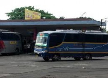 Terminal Bus Tirtonadi Solo, Jawa Tengah.