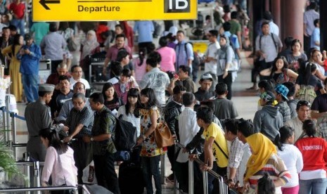 Terminal keberangkatan 1B Bandara Internasional Soekarno-Hatta,Tangerang, Banten.