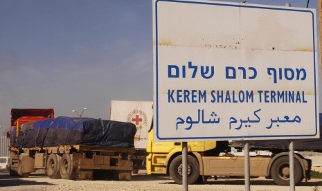 Terminal Kerem Shalom, yang juga merupakan perbatasan Gaza dengan Israel