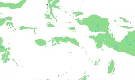 Ternate shows on the map as red dot.