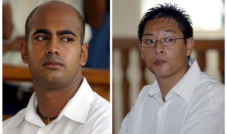 Terpidana mati warga Australia, Myuran Sukumaran dan Andrew Chan.