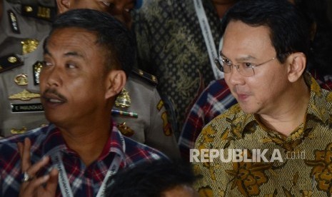  Ketua Tim Pemenangan Basuki Tjahaja Purnama (Ahok) - Djarot Saiful Hidayat, Prasetyo Edi Marsudi (kiri).