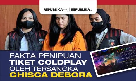 Tersangka penipuan tiket konser Coldplay Ghisca Debora Aritonang ditangkap.