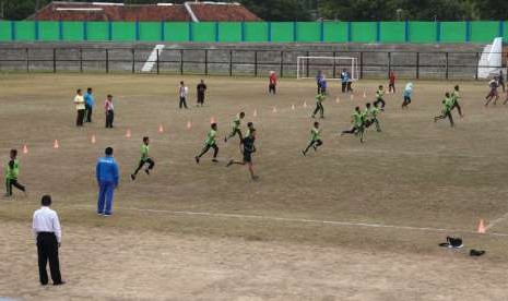 Tes Pengukuran Sport Development Index (SDI) di Stadion Tridadi Kabupaten Sleman.