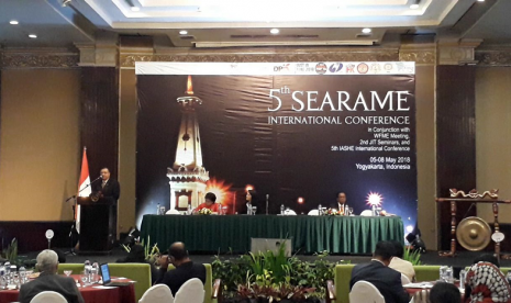 The 5th Searame International Conference in Conjuction with WFME Meeting di Sheraton Hotel Yogyakarta, Senin (7/5).