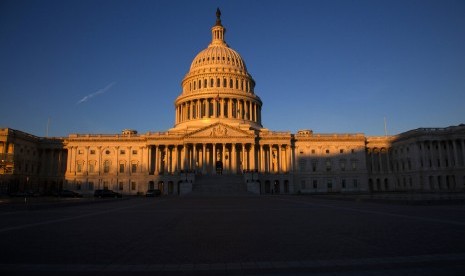 The Capitol di Washington, Amerika Serikat. Pada Sabtu (12/1), shutdown beberapa instansi pemerintahan memasuki hari ke-22.