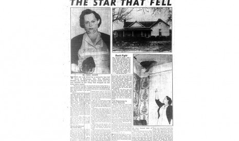 The New York Daily News mempublikasikan kisah meteorit yang jatuh menimpa rumah Elizabeth Hodges dan melukainya pada 25 September 1955.