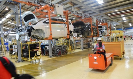 The picture shows a car manufacturer in Bekasi, West Java. (illustration)