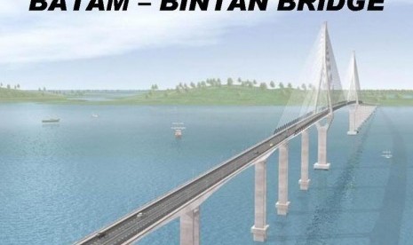 The planned bridge connects Batam and Bintan (illustration)