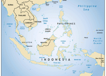 The South China Sea is among strategic shipping lanes in the world, as strategic for illegal immigrants to enter Indonesia (map).