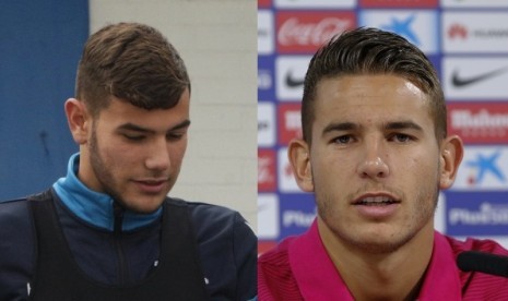 Theo Hernandez (kiri) dan Lucas Hernandez