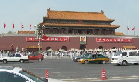 Tiananmen Square in Beijing, China. (Illustration)  