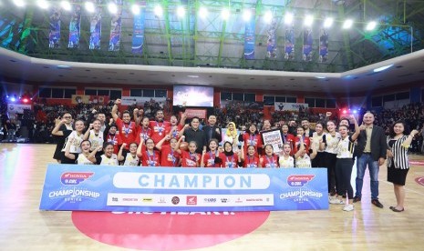 Tim basket putri SMAN 28 menjadi juara Honda Developmental Basketball League (DBL) DKI Jakarta Series 2018.